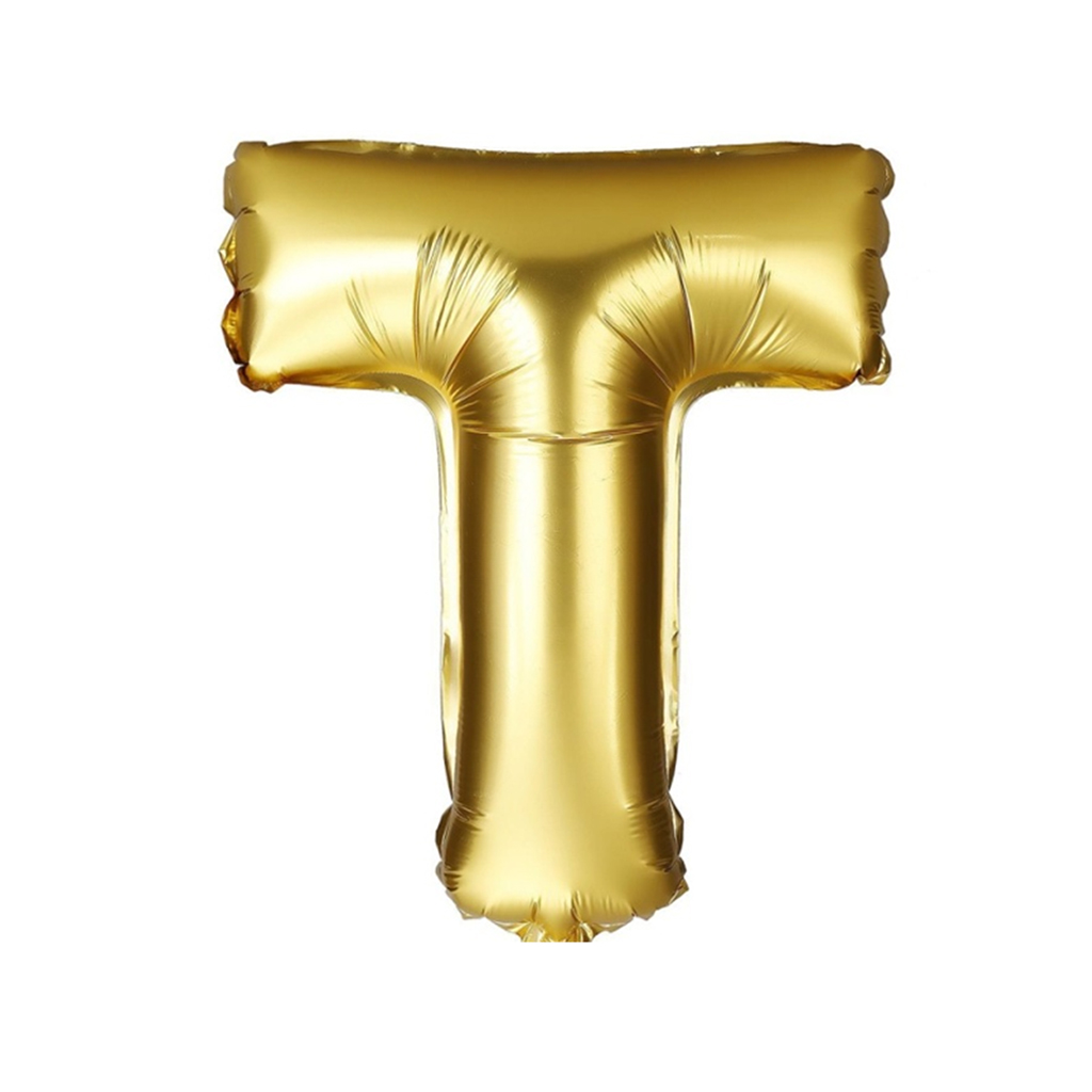 Show Mini Letter Alphabet Gold Balloon 16inch (Do Not Float) image
