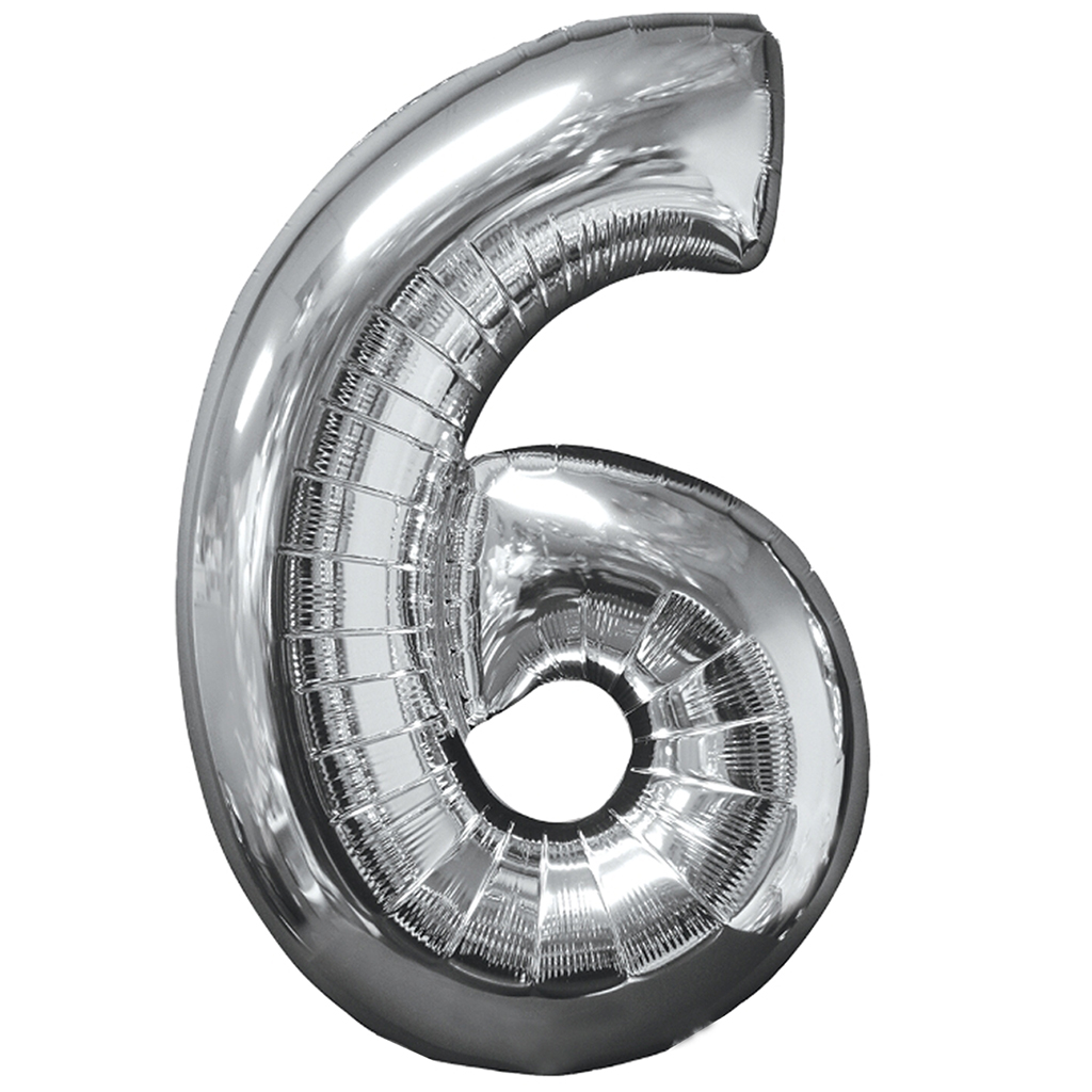 Show Mini Number Silver Foil Balloon 16inch (Do Not Float) image