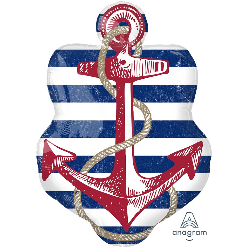 Nautical Anchor Jumbo Foil Balloon 30inch