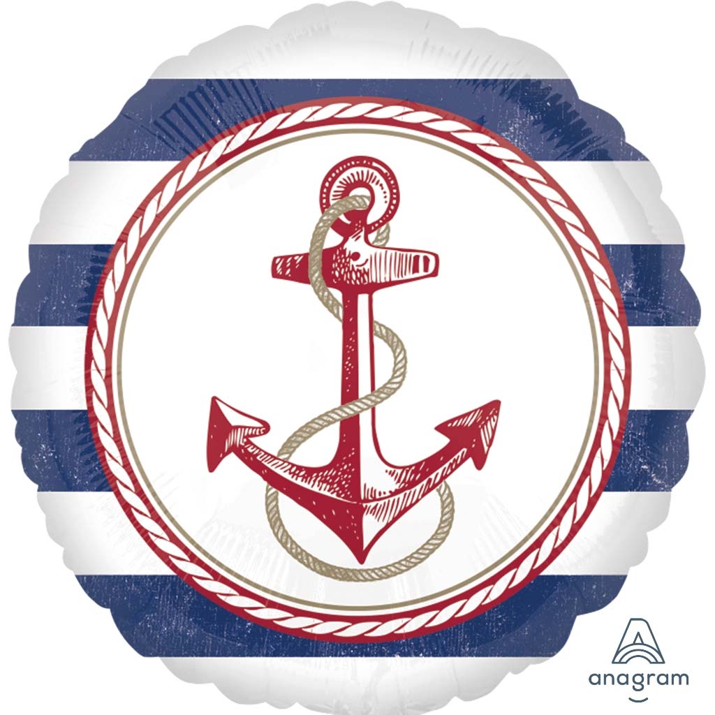 Nautical Anchor Foil Balloon 18inch