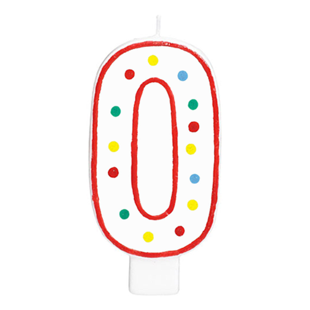 Show Number Candles Red Outline Confetti image