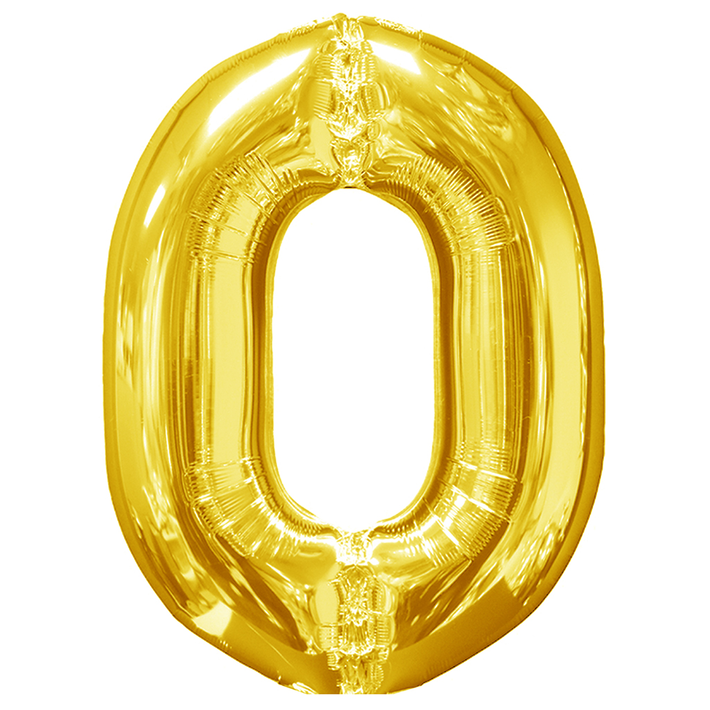 Show Jumbo Number Gold Foil Balloon 40inch image