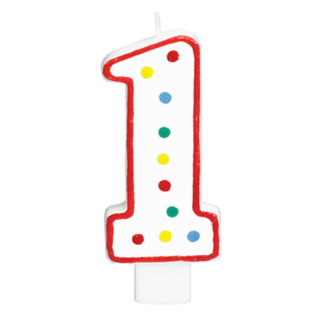 Show Number Candles Red Outline Confetti image