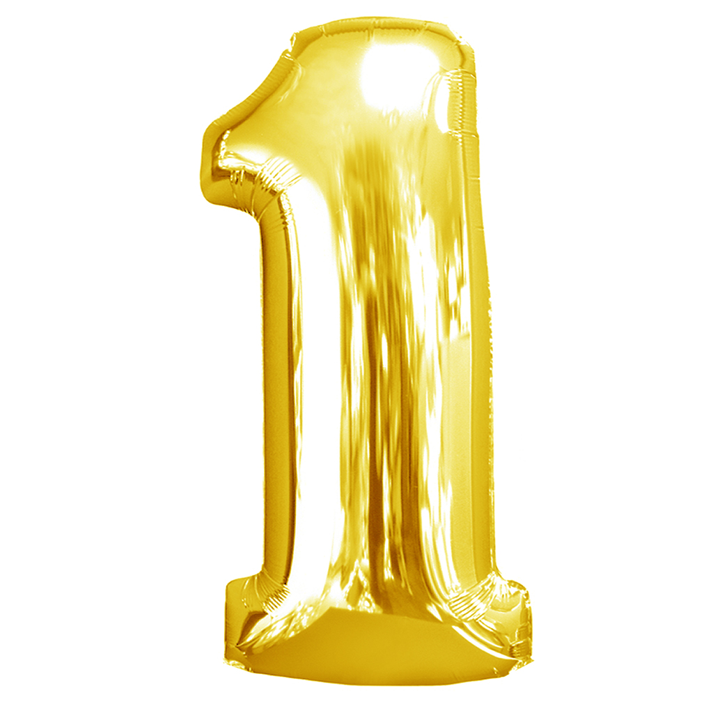 Show Jumbo Number Gold Foil Balloon 40inch image