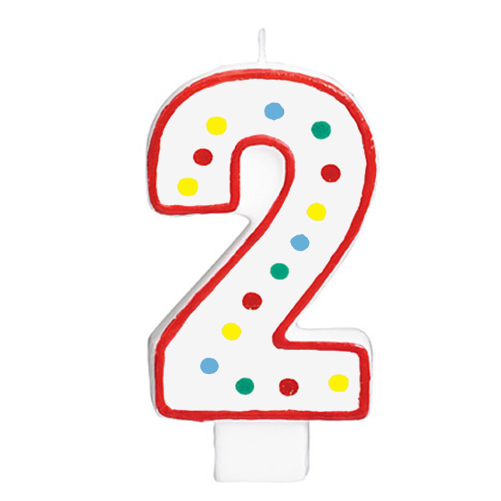 Show Number Candles Red Outline Confetti image