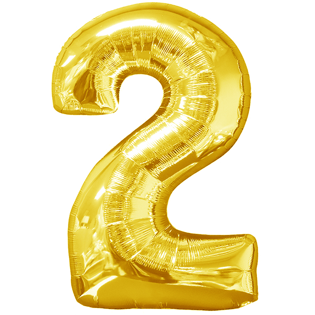 Show Jumbo Number Gold Foil Balloon 40inch image