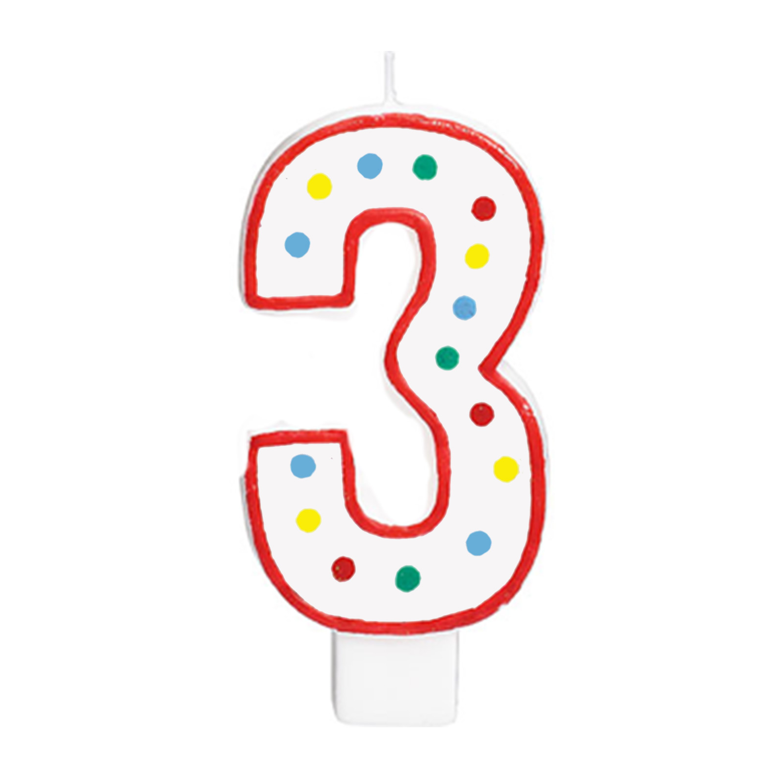 Show Number Candles Red Outline Confetti image
