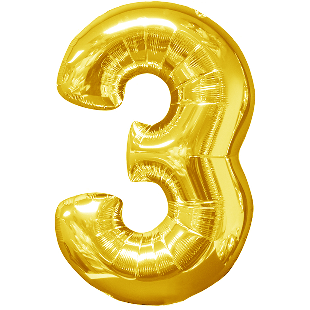 Show Jumbo Number Gold Foil Balloon 40inch image
