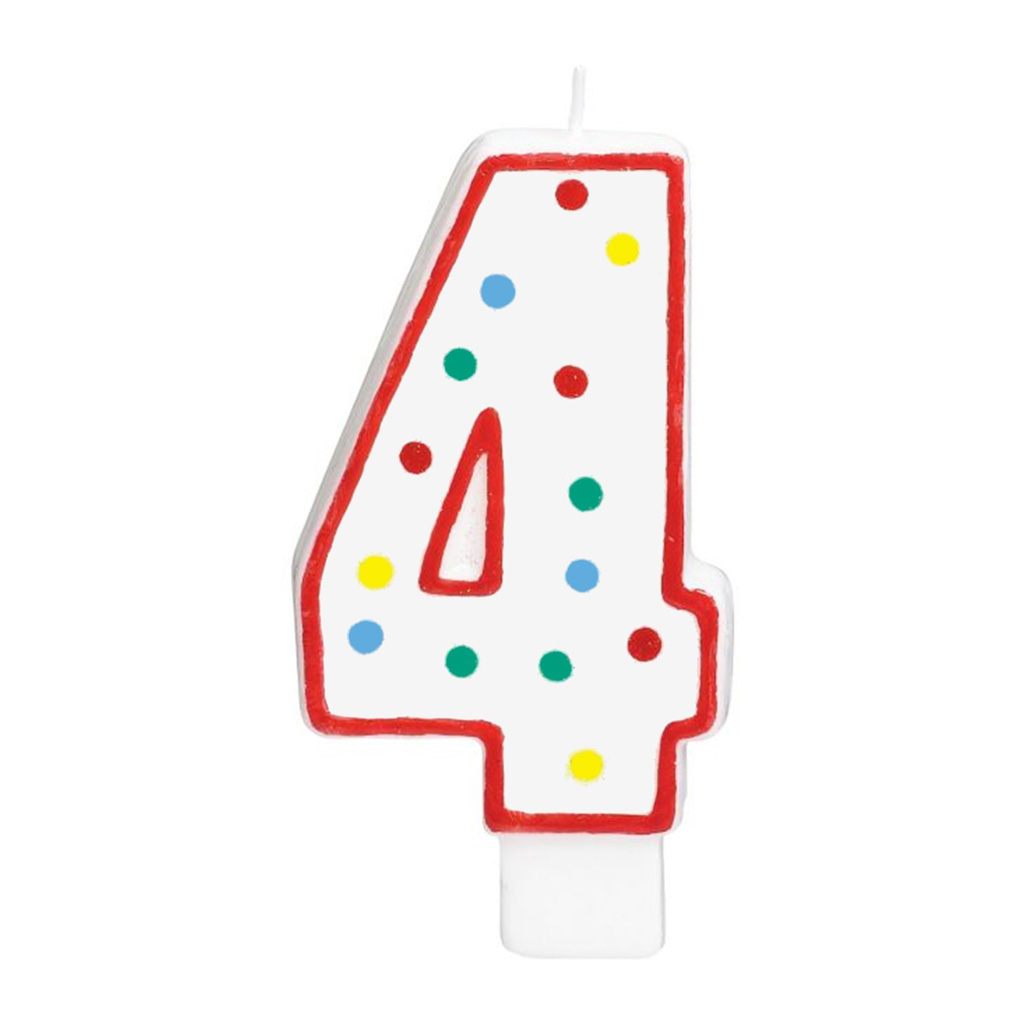 Show Number Candles Red Outline Confetti image
