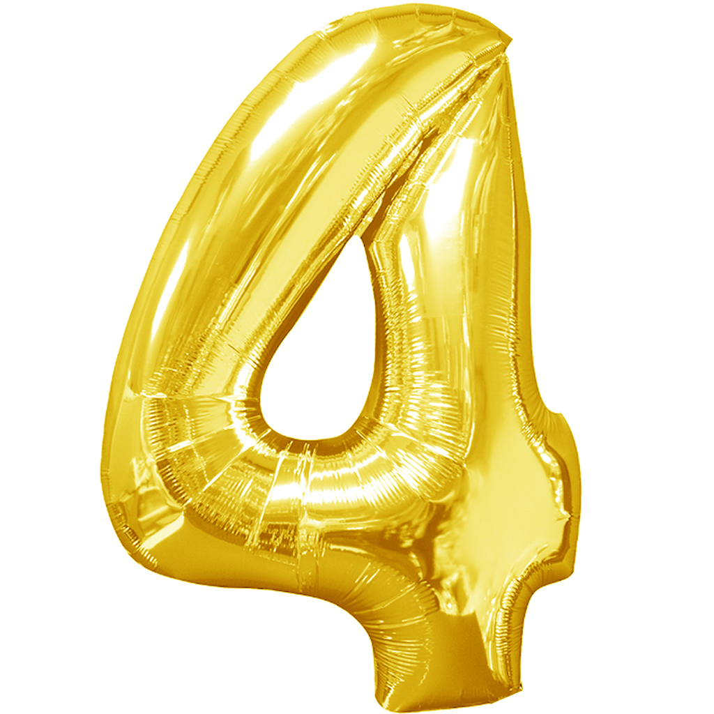 Show Jumbo Number Gold Foil Balloon 40inch image