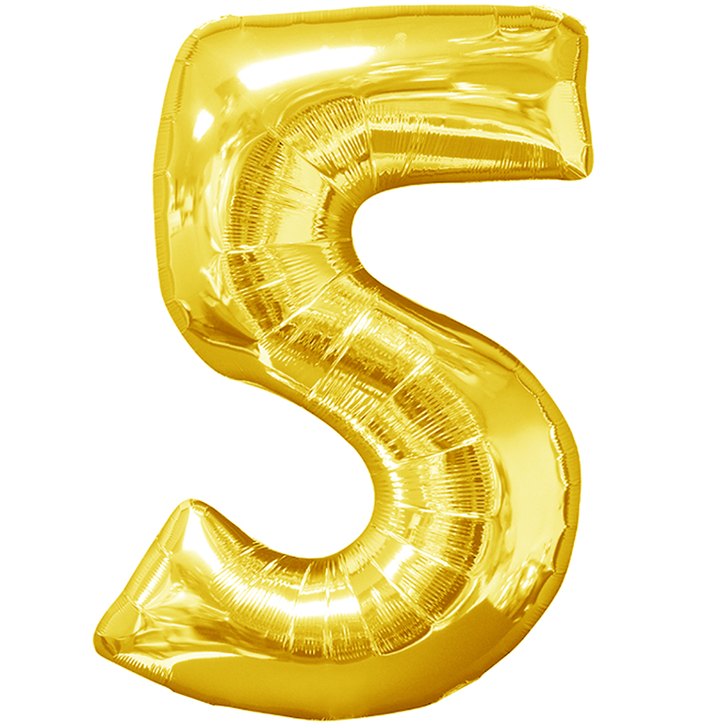 Show Jumbo Number Gold Foil Balloon 40inch image
