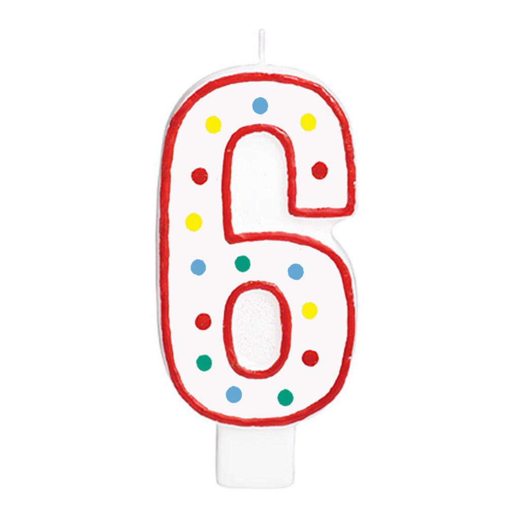 Show Number Candles Red Outline Confetti image