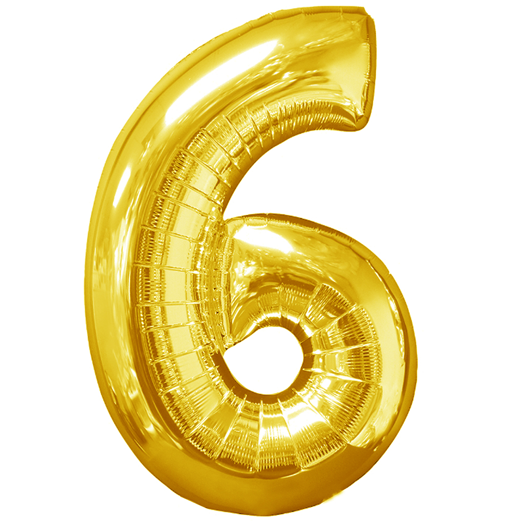 Show Jumbo Number Gold Foil Balloon 40inch image