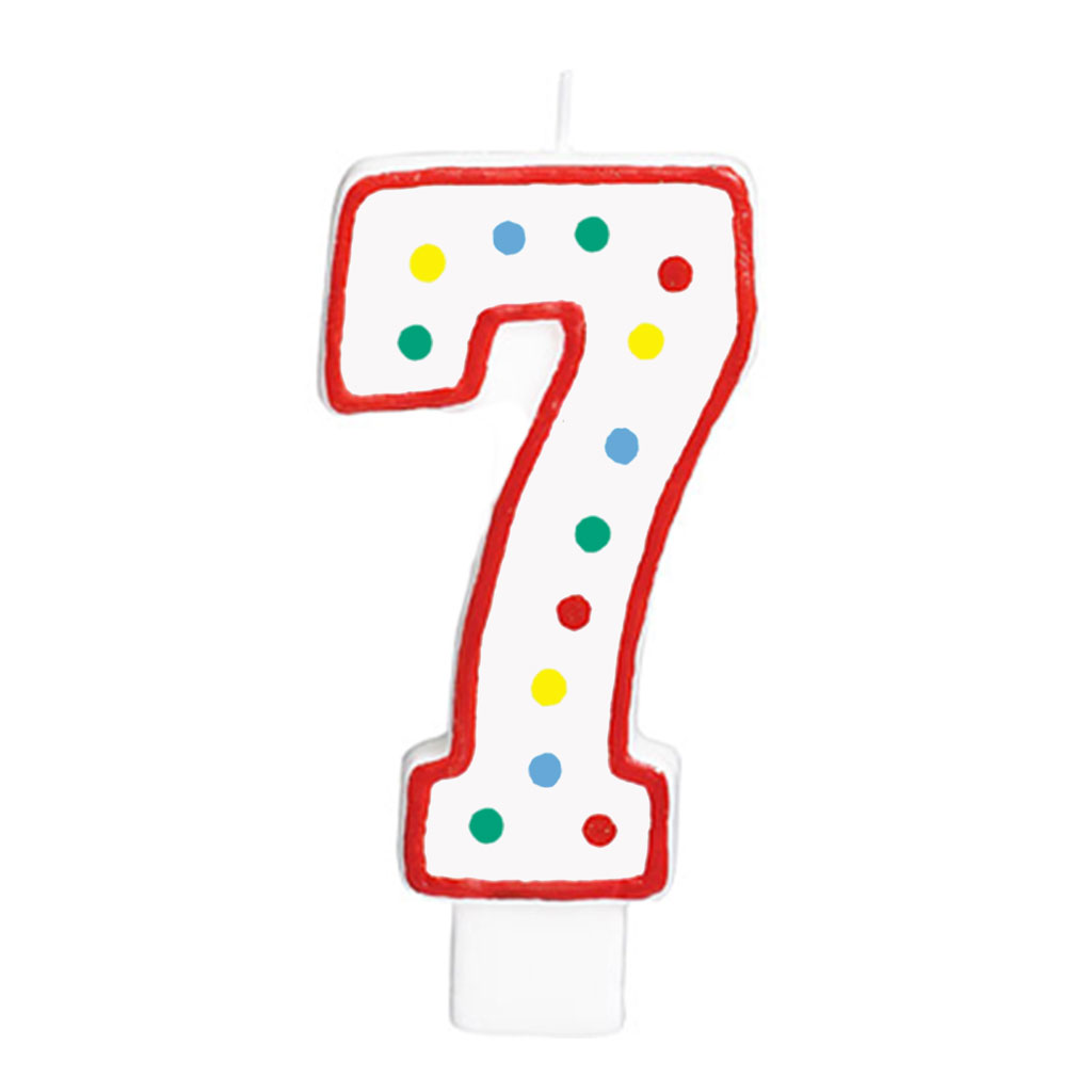 Show Number Candles Red Outline Confetti image