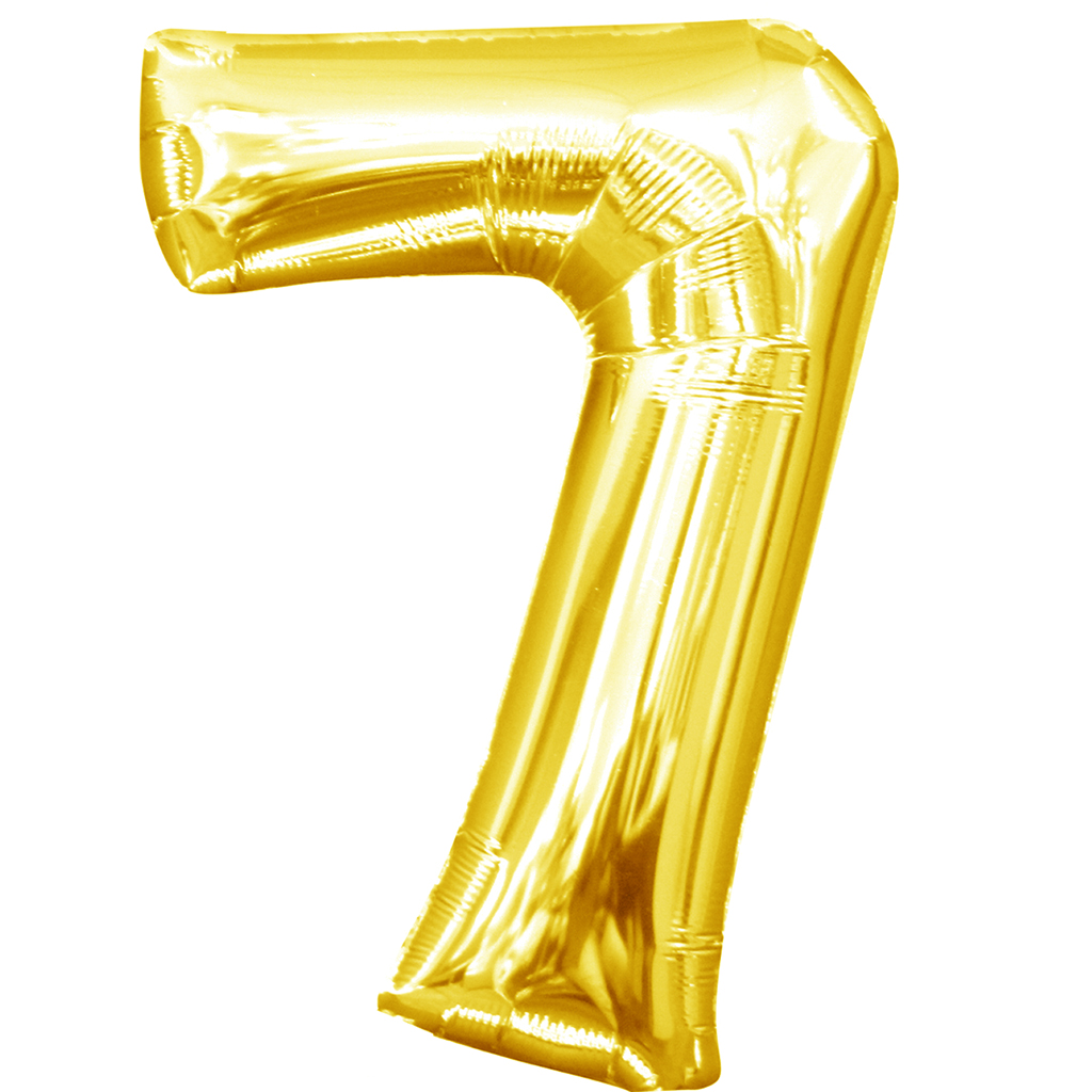 Show Jumbo Number Gold Foil Balloon 40inch image