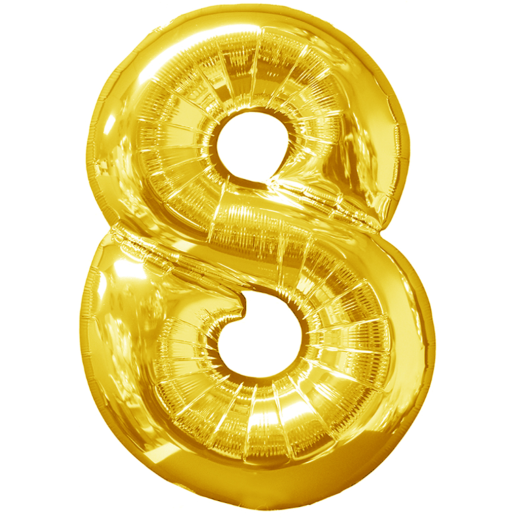 Show Jumbo Number Gold Foil Balloon 40inch image