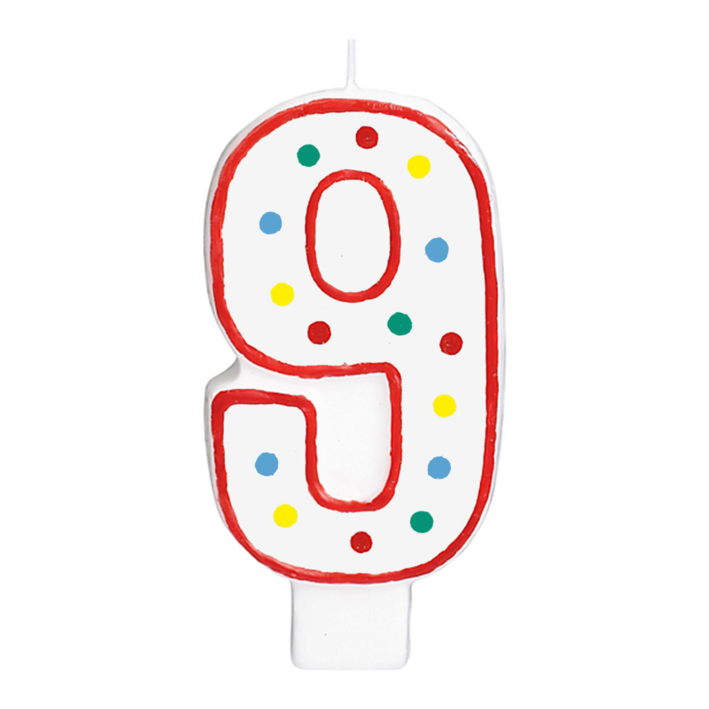 Show Number Candles Red Outline Confetti image