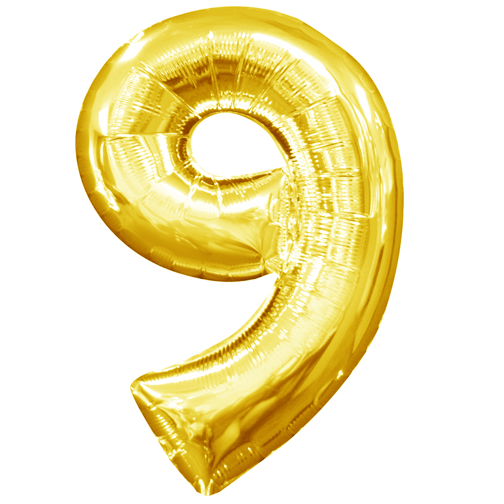 Show Jumbo Number Gold Foil Balloon 40inch image