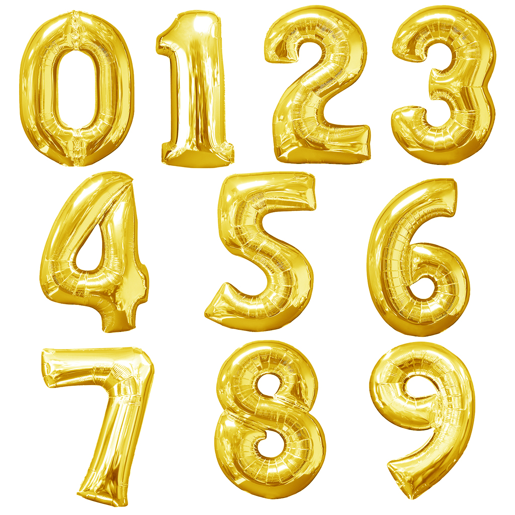 Jumbo Number Gold Foil Balloon 40inch
