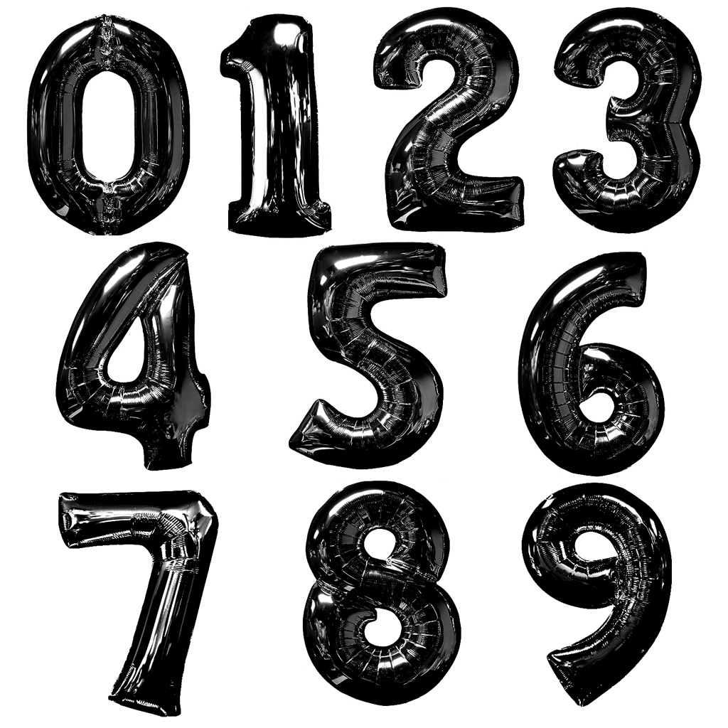 Jumbo Number Black Foil Balloon 40inch