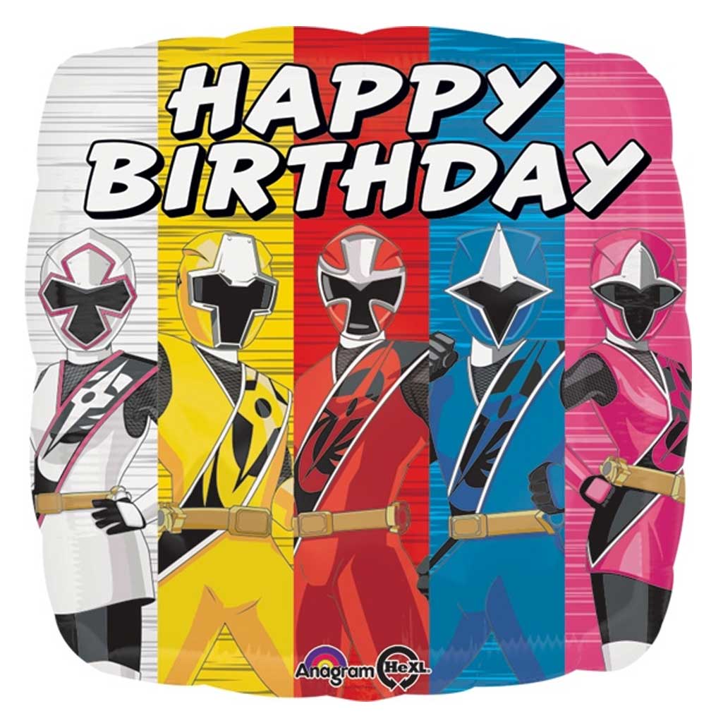 Power Rangers Happy Birthday Foil Balloon 18inch
