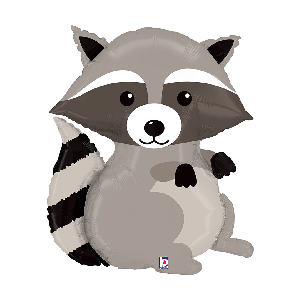 Raccoon Critter Woodland Forest Animal Foil Balloon 36inch