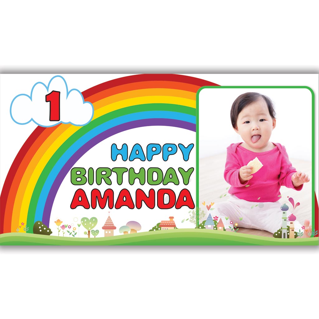 Rainbow Theme Customised Banner