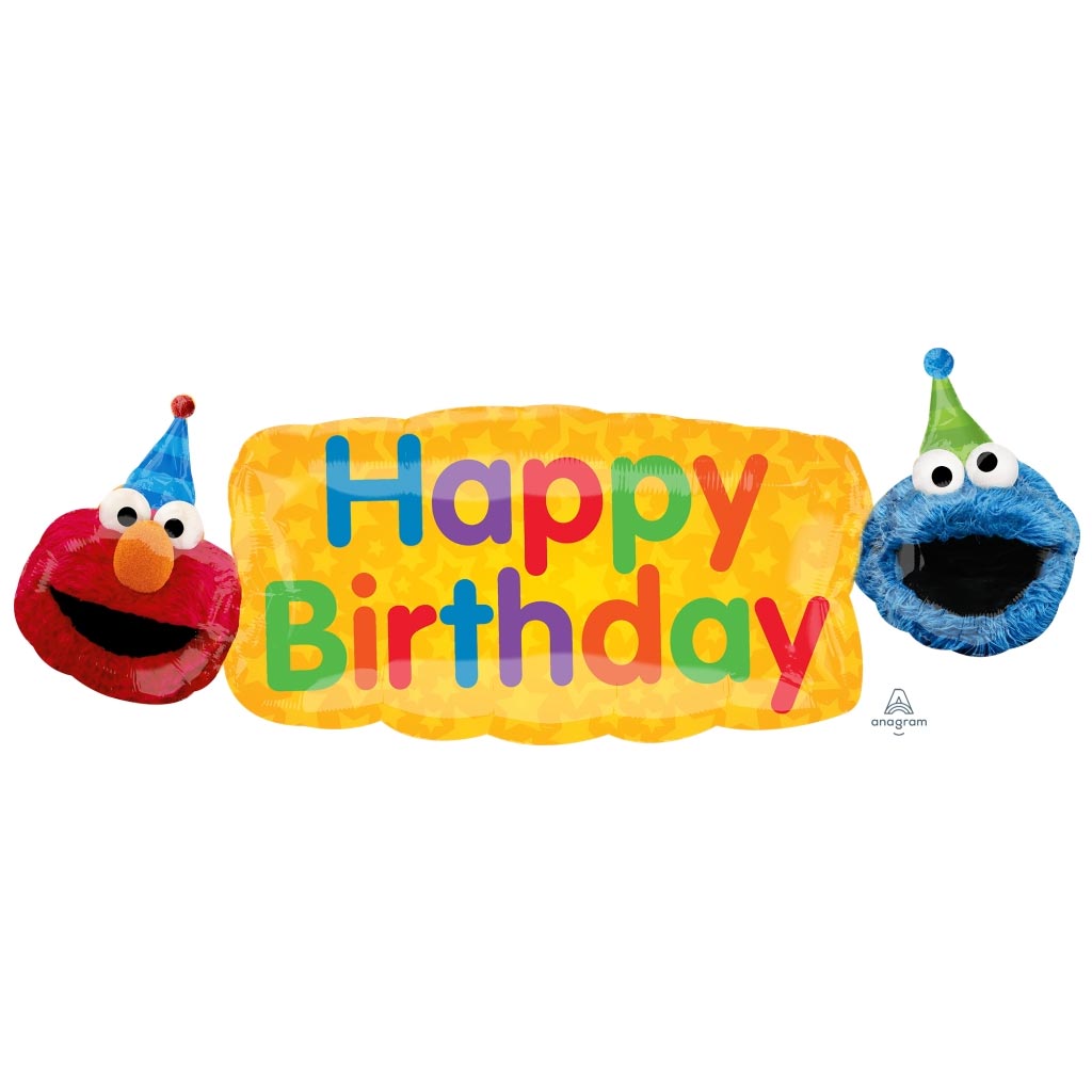 Sesame Street Elmo Cookie Monster Foil Balloon 42inch