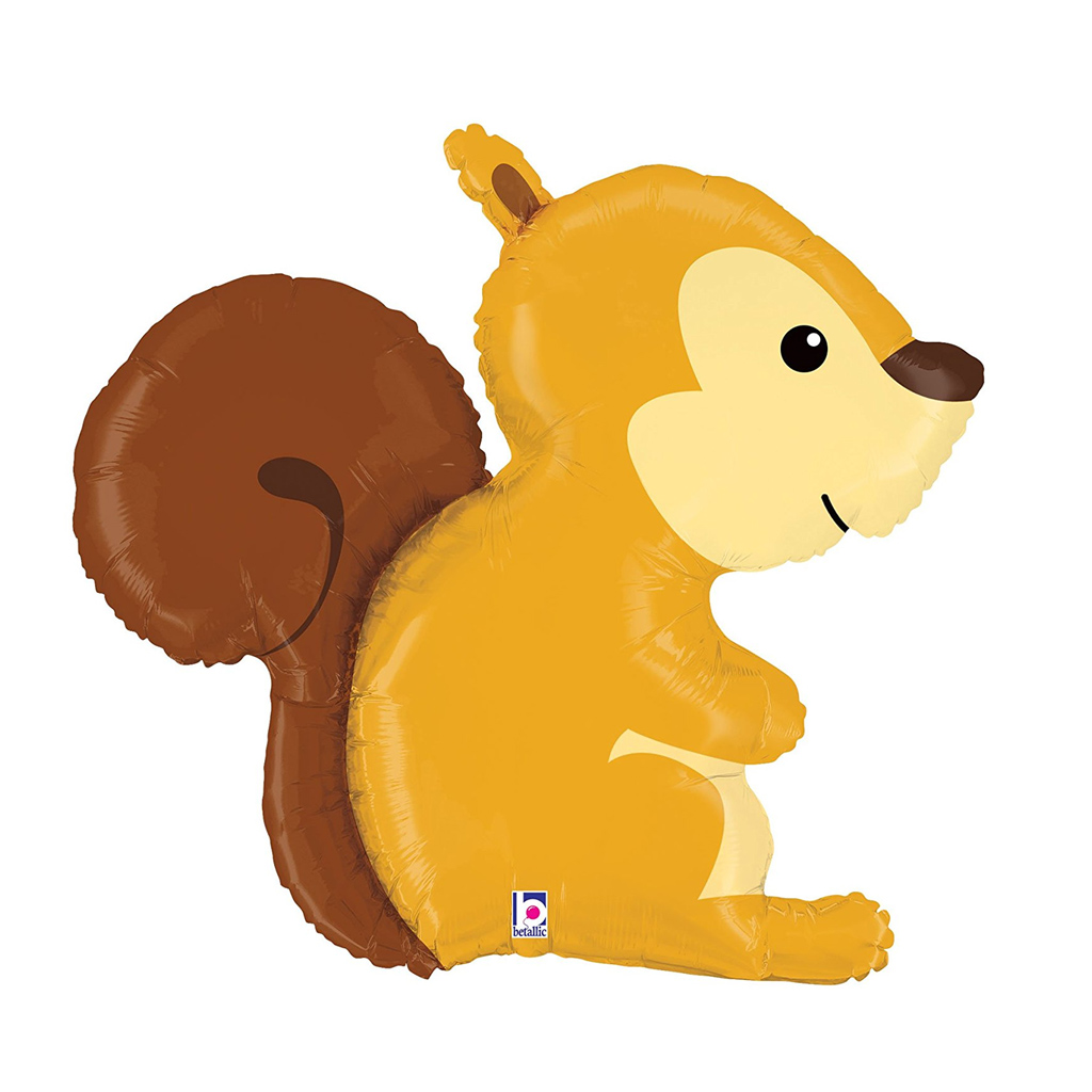 Squirrel Critter Woodland Forest Animal Foil Balloon 36inch