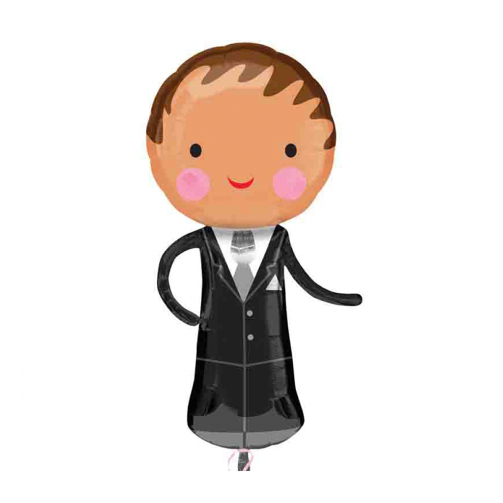 Wedding Handsome Groom Proposal Foil Balloon 39inch