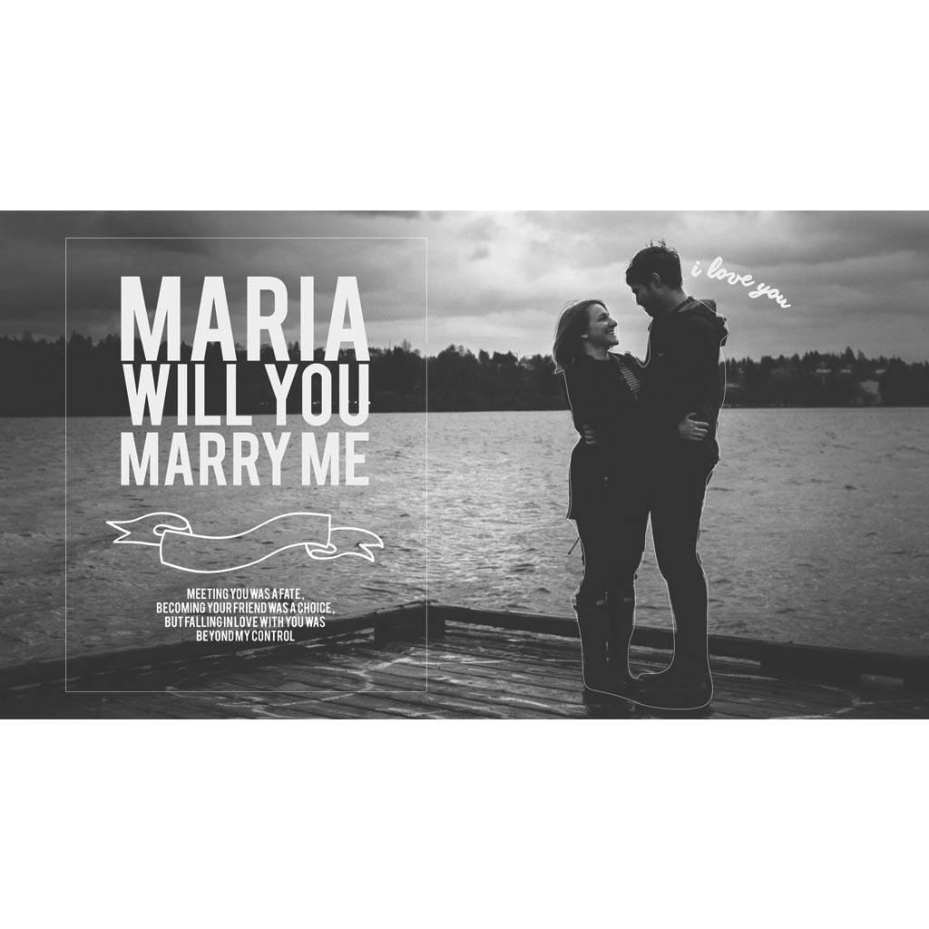 Wedding Proposal Customised Banner #3