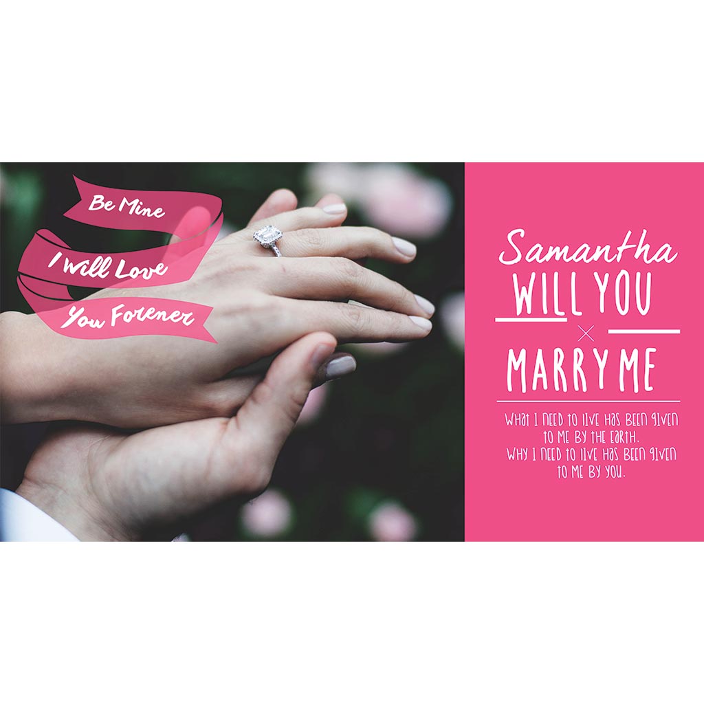 Wedding Proposal Customised Banner #4
