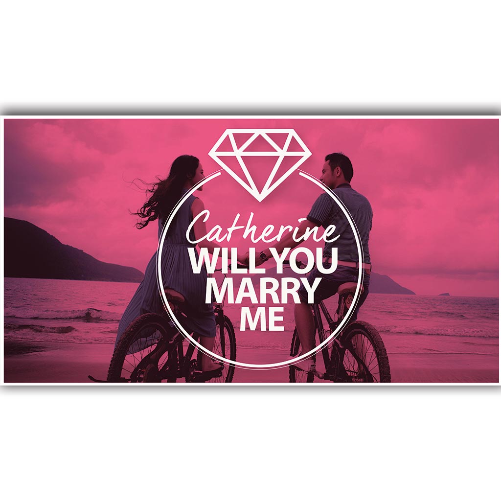 Wedding Proposal Customised Banner #7