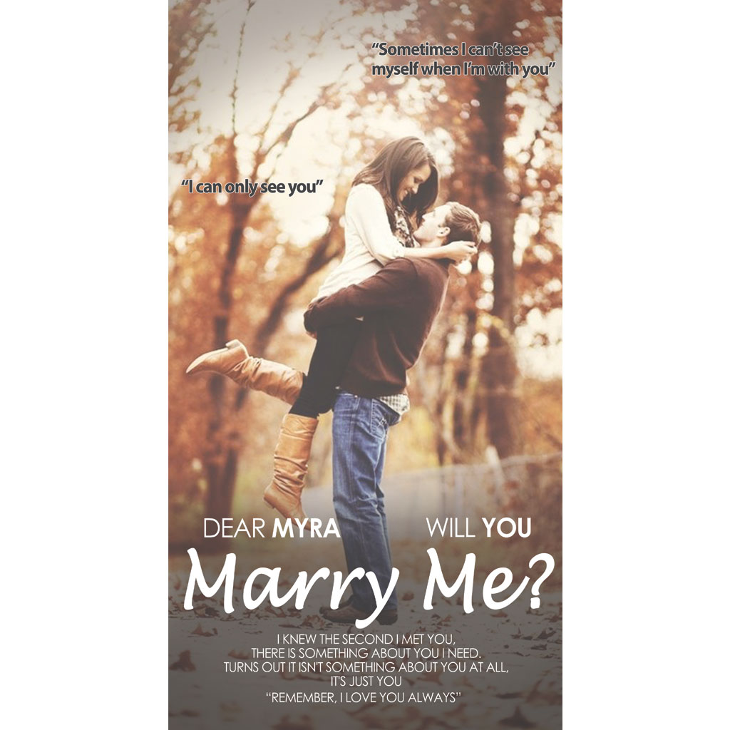 Wedding Proposal Customised Banner #9