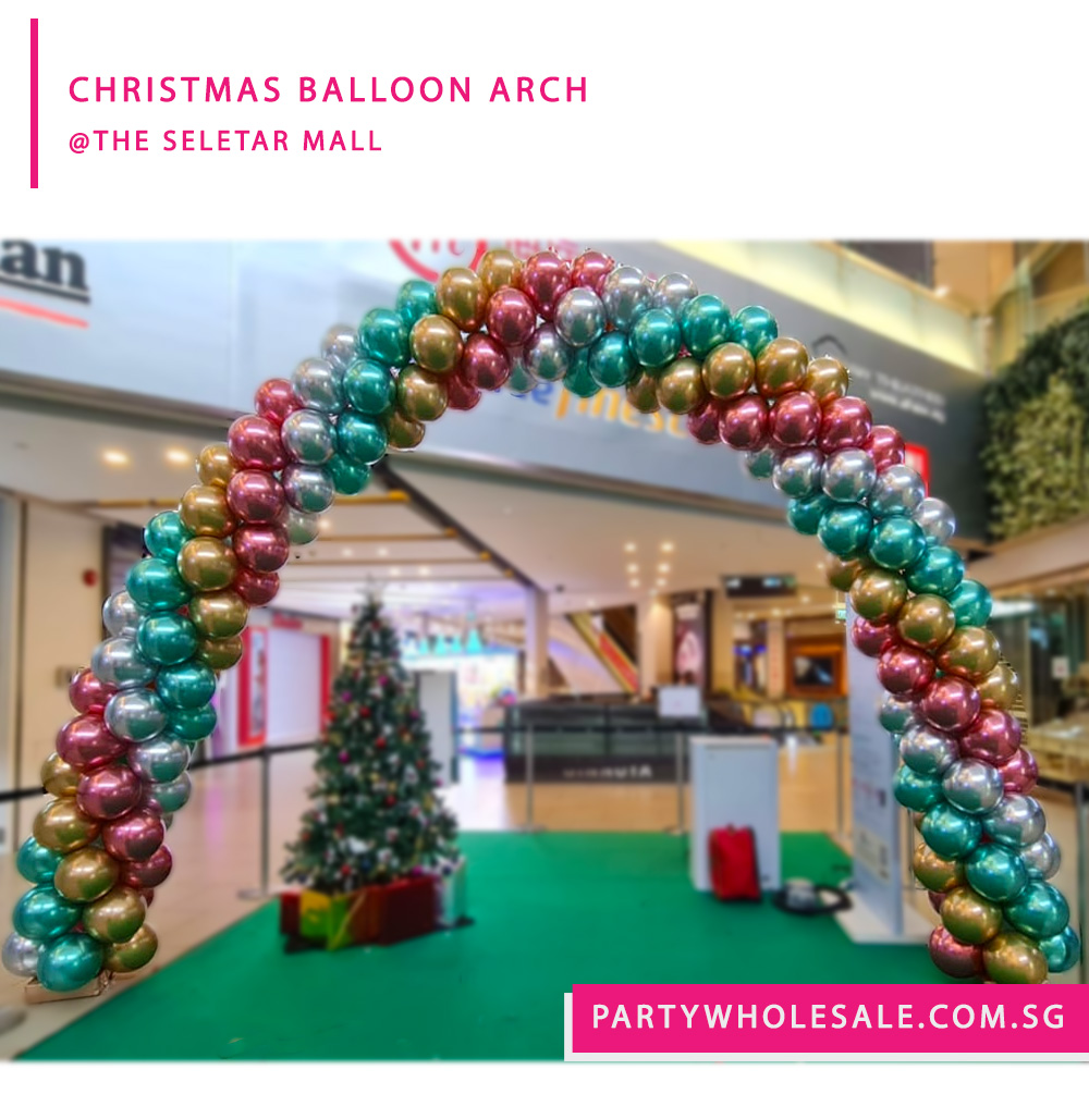 Christmas balloon arch