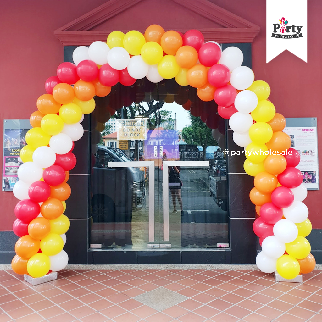 Carnival colourful balloon arch