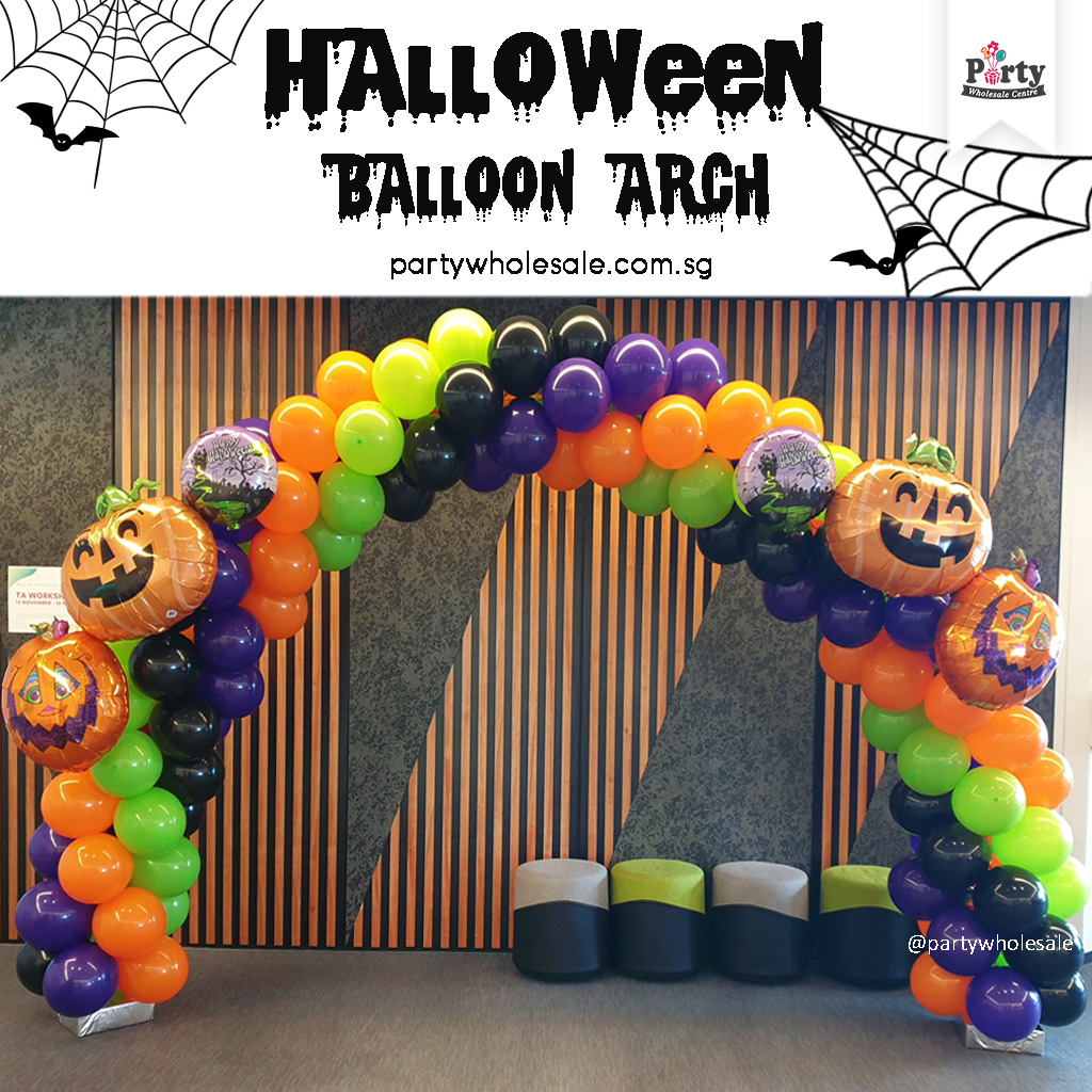 Halloween balloon arch
