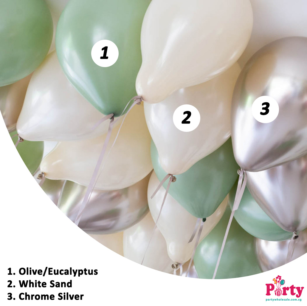 Eucalyptus balloon colour inspiration
