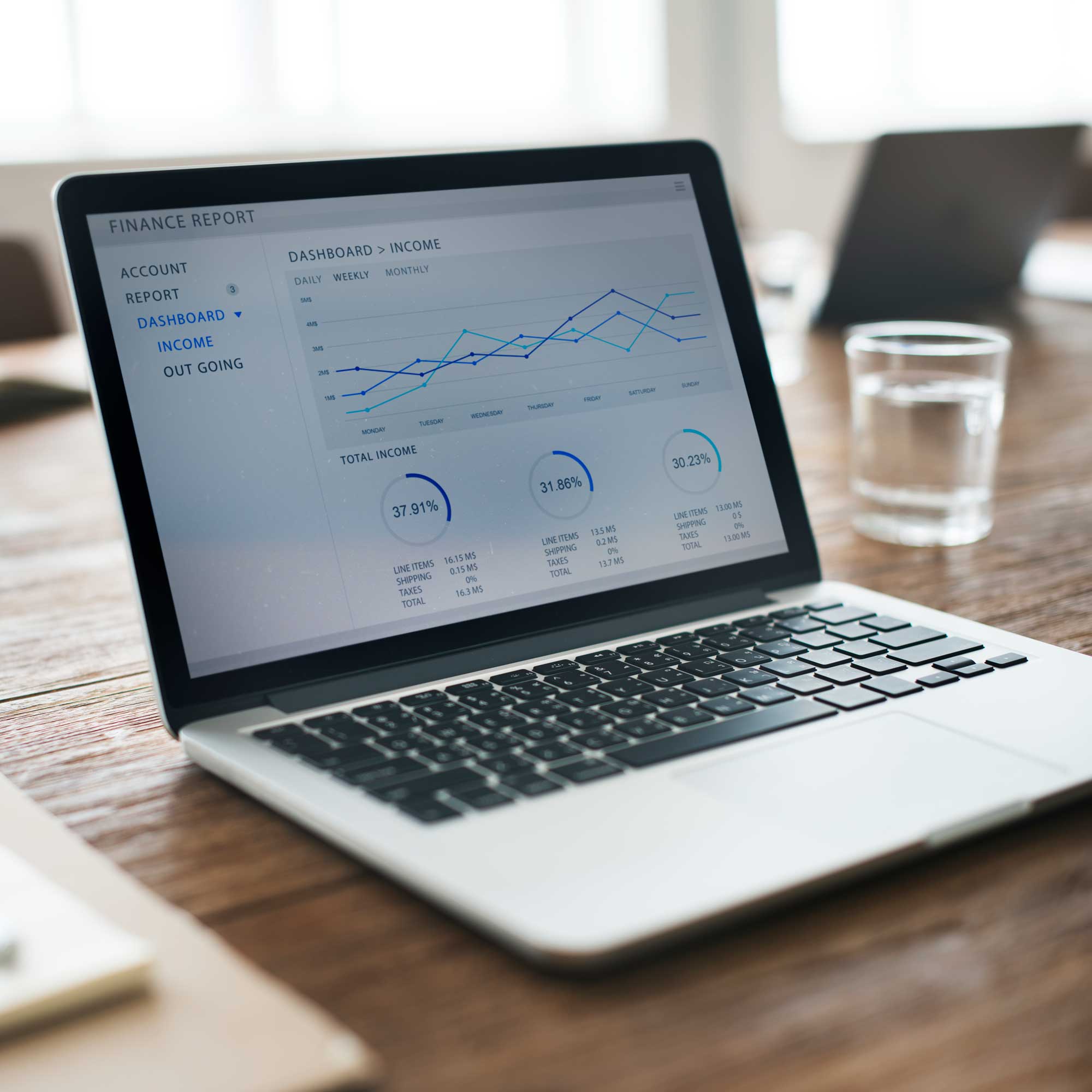 Work desk focusing on client's business growth