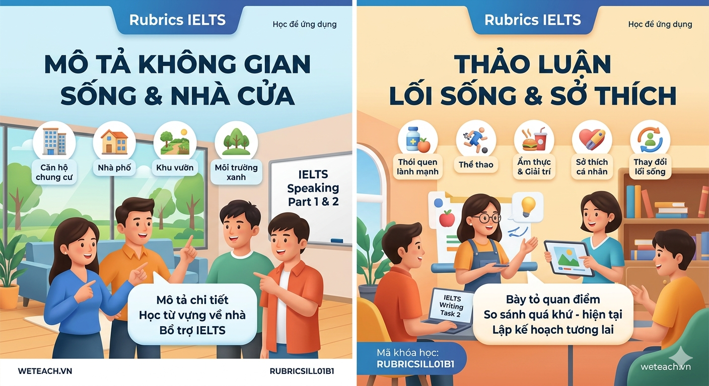 KHÓA HỌC: IELTS - CUỘC SỐNG & PHONG CÁCH SỐNG (LIVING AND LIFESTYLE)