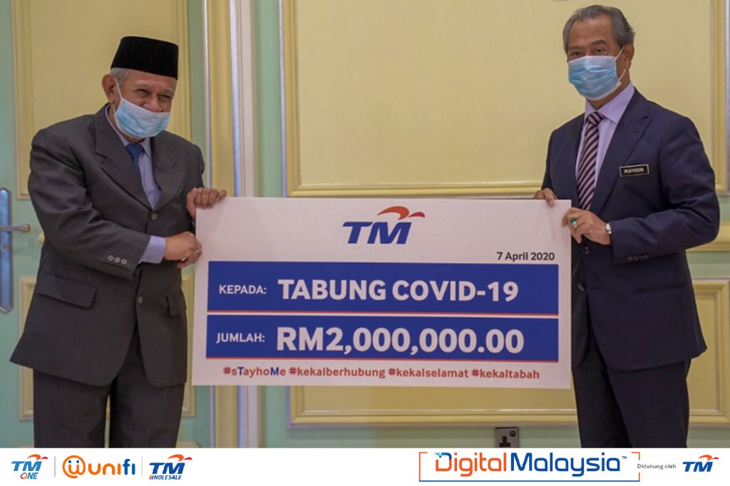 TM Mendermakan Sebanyak RM2 Juta Kepada Tabung  COVID  19