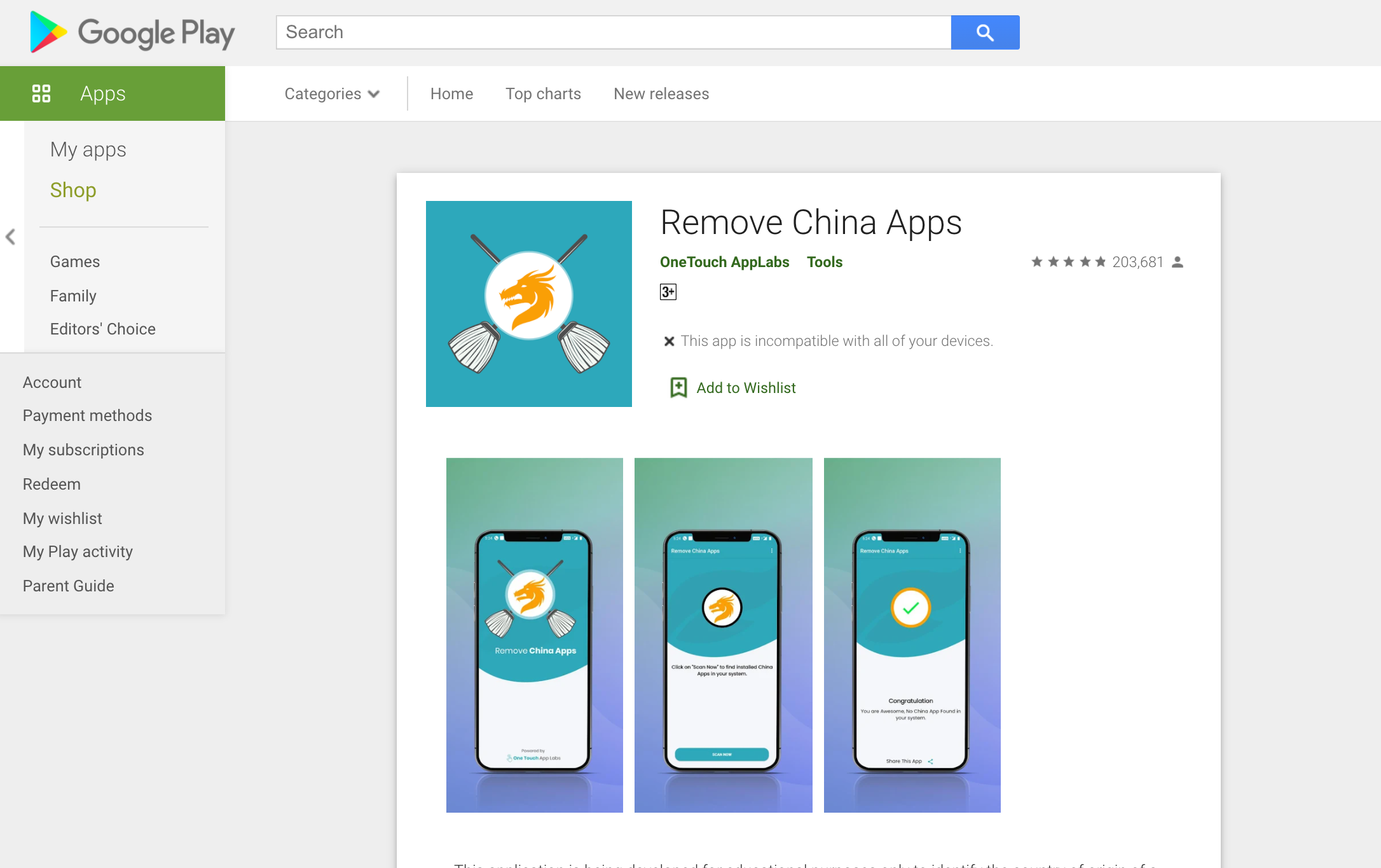 remove china apps