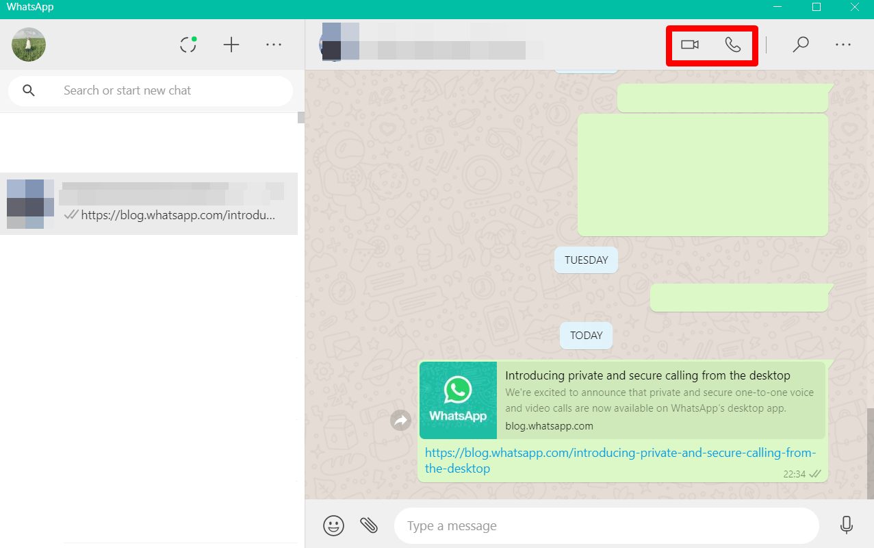 cara buat panggilan video WhatsApp Desktop