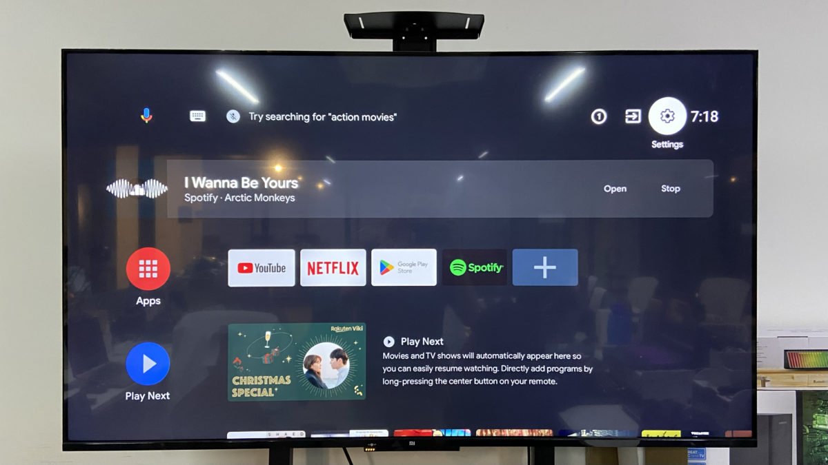 TV Xiaomi di Wiser yang menggunakan Android TV.