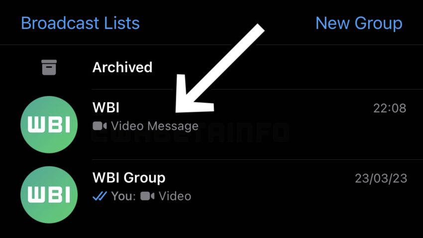 whatsapp beta video message