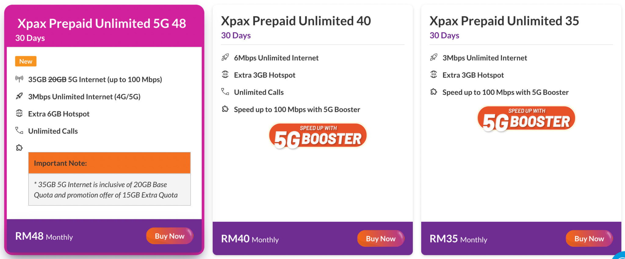 xpax prepaid 5g 48