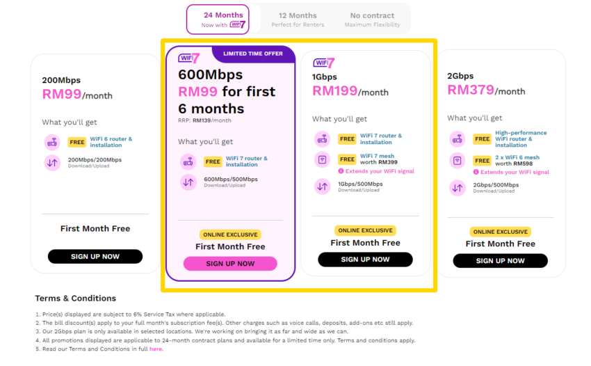 Time 1gbps Time Tawar Router WiFi 7 Percuma Untuk Langganan 600Mbps Dan 1Gbps