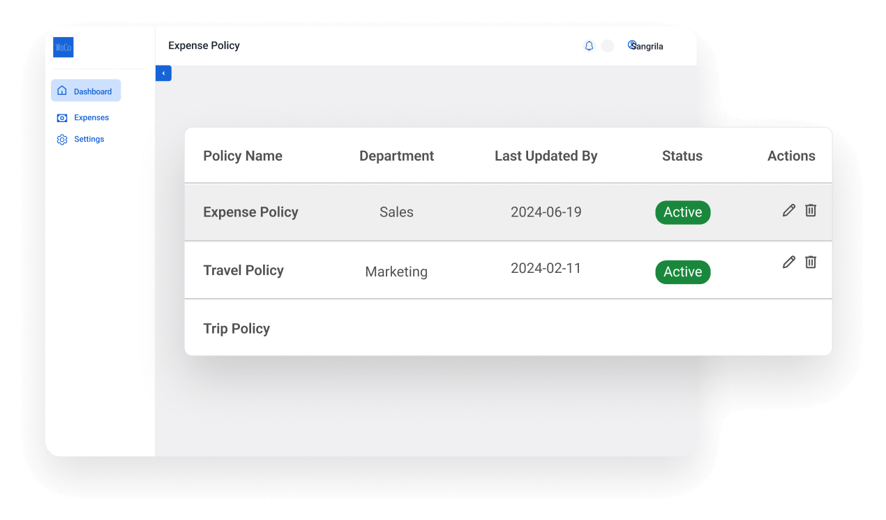 Create Expense Management Policies