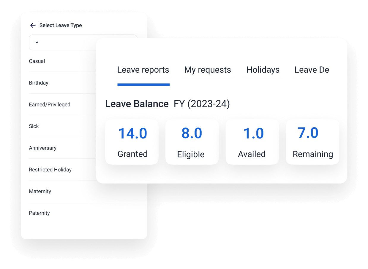 Employee Self Service for Leave Management Software