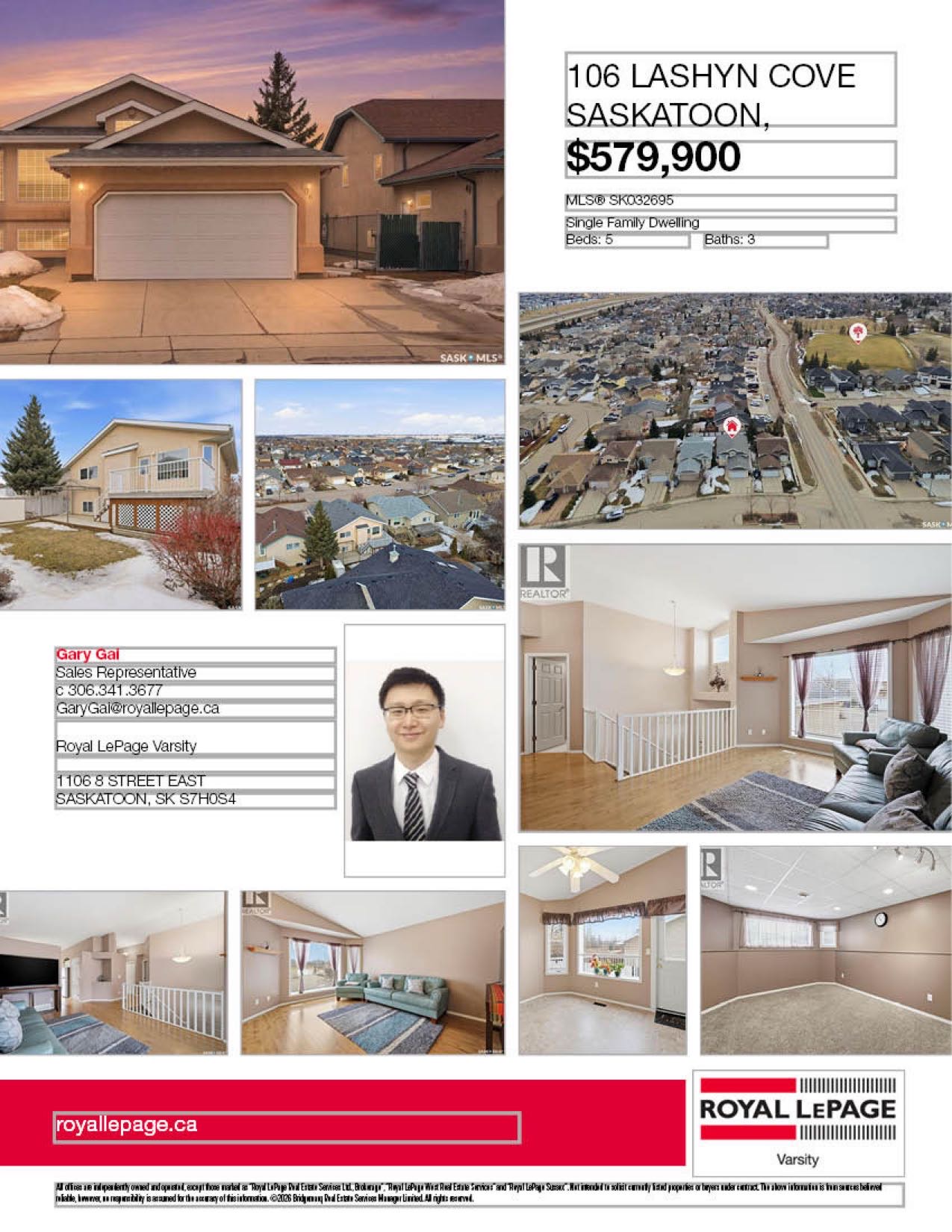 Arbor Creek 5房3卫错层Bi-level独立屋出售！🏡 106 Lashyn Cove！安静优质社区的弯道内，环境安静舒适，周边靠近步道、小溪、公园及各类生活配套。✨ 主层空间明亮通透，客厅挑高设计，配有实木地板；经典风格厨房带储物间，操作台面宽敞，并配有外排油烟机 - 2
